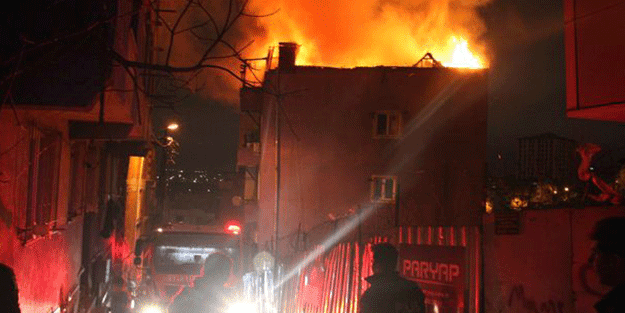 Kağıthane'de işçilerin kaldığı konteynerde çıkan yangın söndürüldü