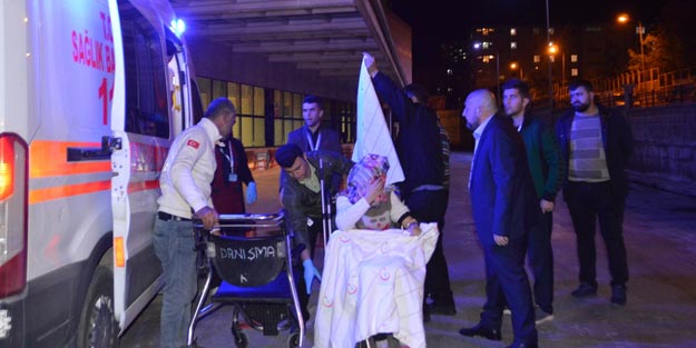 Kahpe teröristler yurda gaz bombası attı