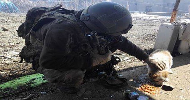 Kahraman askerden örnek davranış