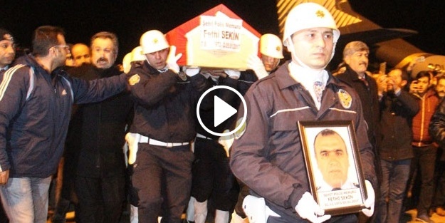 Kahraman şehit Fethi Sekin'in naaşı memleketine getirildi