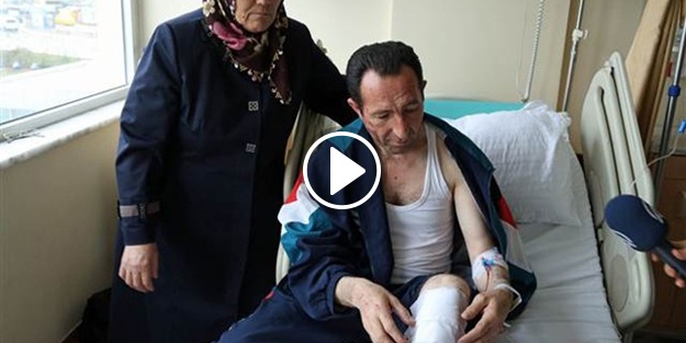 Kahraman şoför yaralı halde yolculara böyle yardım etti!