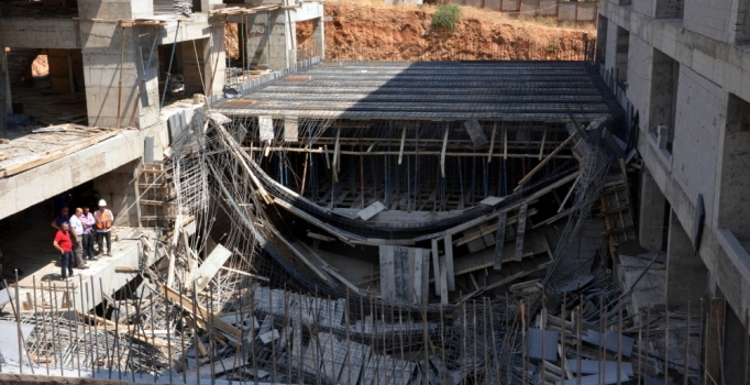 Kahramanmaraş'ta inşaatta göçük: 3 kişi yaralandı