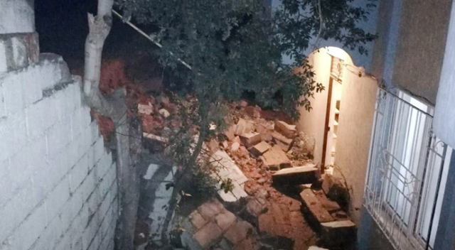 Kahramanmaraş’ta istinat duvarı çöktü