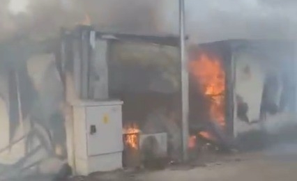 Kahramanmaraş'ta konteyner yangını