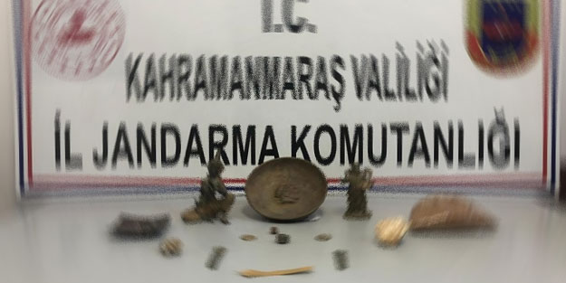 Kahramanmaraş'ta tarihi eser niteliğinde 10 obje ele geçirildi