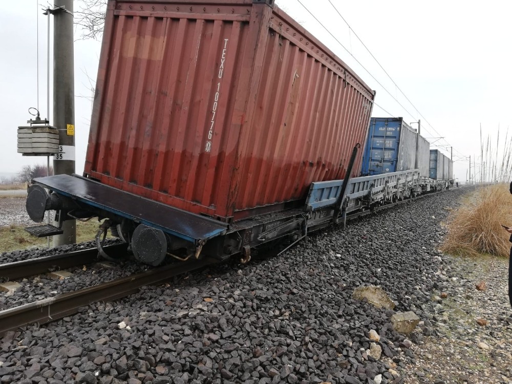 Kahramanmaraş’ta tren vagonu raydan çıktı 