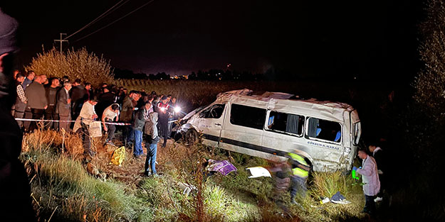 Kahramanmaraş'ta yolcu minibüsü şarampole devrildi: 1 ölü, 10 yaralı