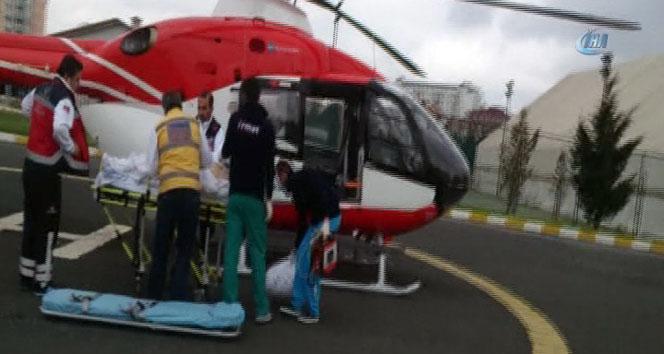 Kalbi duran vatandaş helikopterle Tekirdağ'a getirildi
