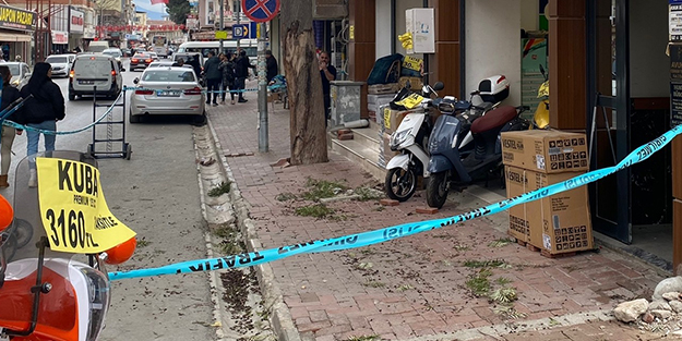 Kaldırımda yürüyen kadının başına ağaç dalı düştü