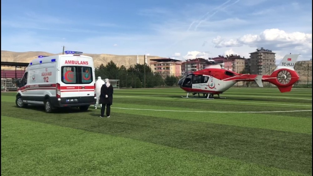 Kalp krizi geçirdi hava ambulansıyla hastaneye yetiştirildi 