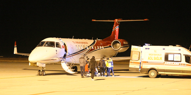Harun Hayali, ambulans uçakla Ankara'ya sevk edildi