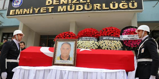Kalp krizinden ölen polis memuru, törenle uğurlandı