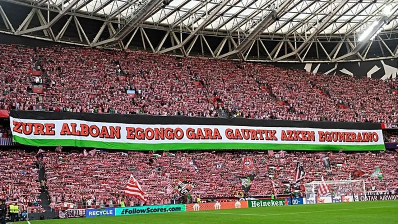 Kalpleri fethetti, maçı kaybetti! Atletico Bilbao’dan Şampiyonlar Ligi maçında Filistin’e destek: Son güne kadar yanınızda olacağız!