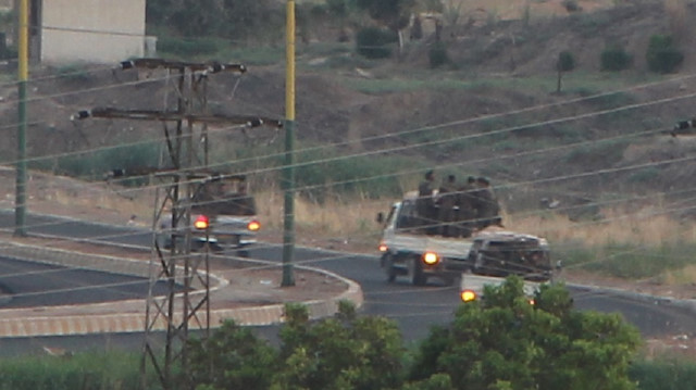 Kamışlı'daki teröristler Nusaybin'den görüntülendi