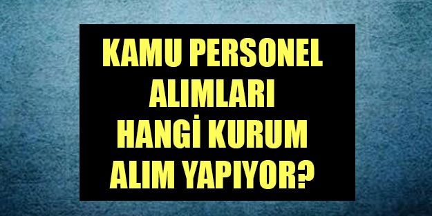 Kamu alımı iş ilanları