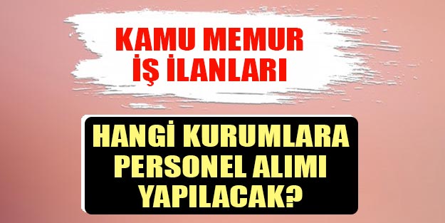 Kamu memur alım ilanları