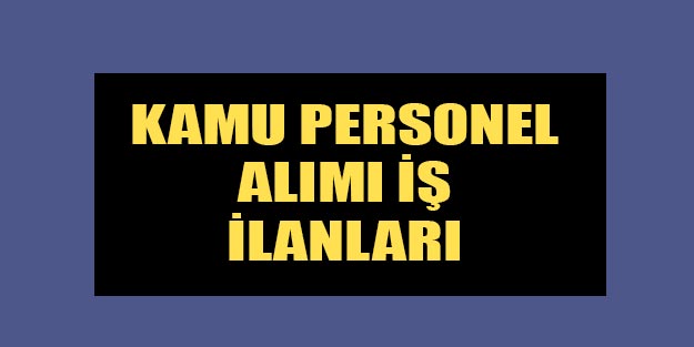 Kamu personel alım ilanları