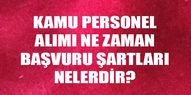 Kamu personel alımı memur alımları başvuru