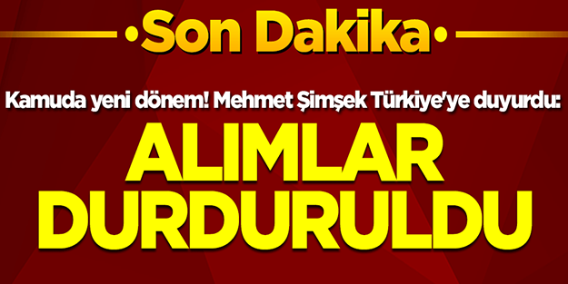 Kamuda yeni dönem! Mehmet Şimşek Türkiye'ye duyurdu: Alımlar durduruldu