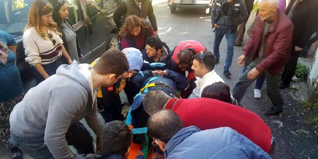 Kamyonetin altında kalan kadın ağır yaralandı