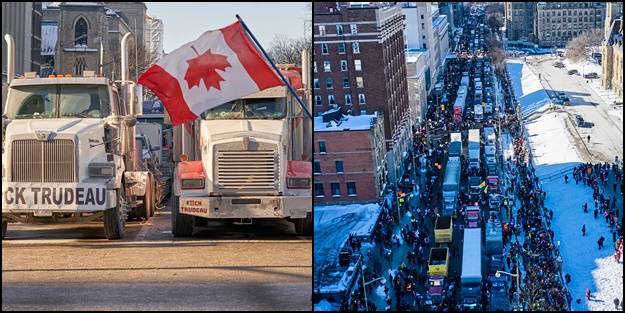 Kanada'da zorbalığa karşı dev protesto! Ülkedeki kamyoncular başkenti ulaşıma kapattı