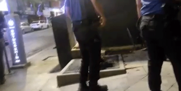 Kanlar içindeki şahıs kelepçenin sıkı olmasına kızdı, duvara kafa attı