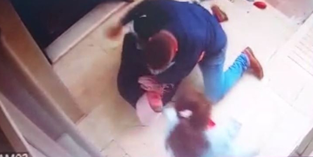 Kanser hastası kayınvalidesini feci şekilde darbetti! Dehşet anları anbean kamerada