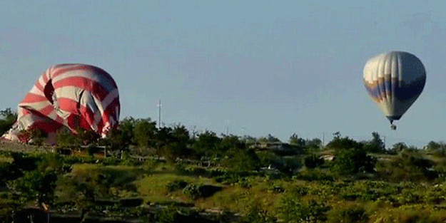 Kapadokya’da 3 balon iniş yaparken yere düştü… Çok sayıda yaralı var