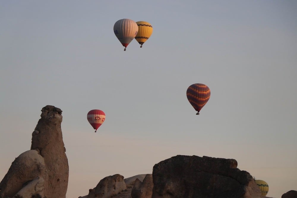 Kapadokya’da balon turları iptal edildi 