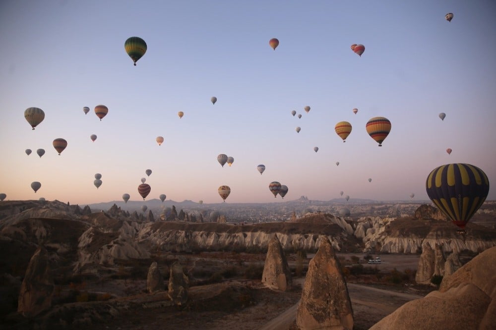 Kapadokya’da balon turları iptal edildi 