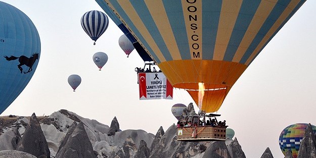 kapadokya'da balonlardan şehit uçuşu