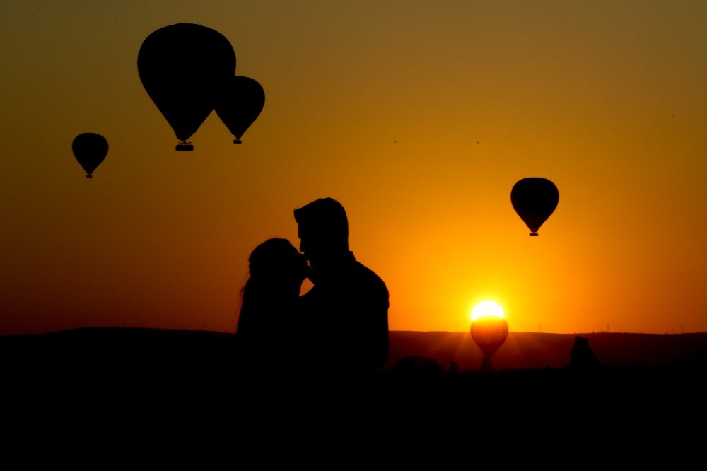 Kapadokya’da güneşin görsel şöleni 
