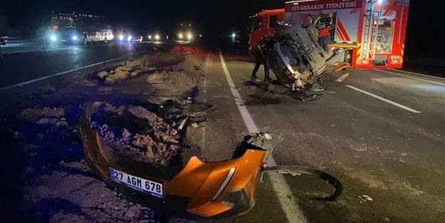 Kapalı yolu fark etmeyip metrelerce takla attı
