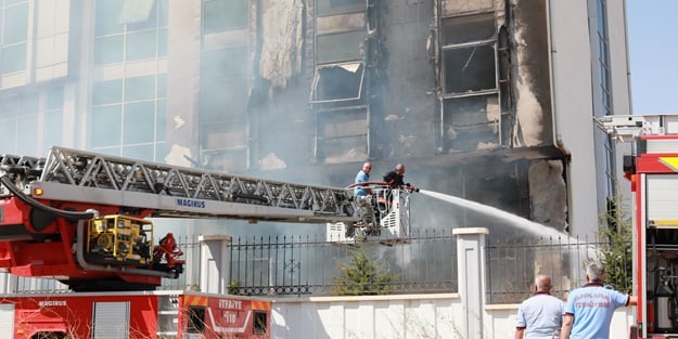 Kapatılan FETÖ yurdunda büyük yangın