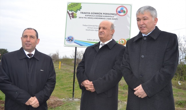 Kapıkule Sınır Kapısı yolu ağaçlandırılıyor