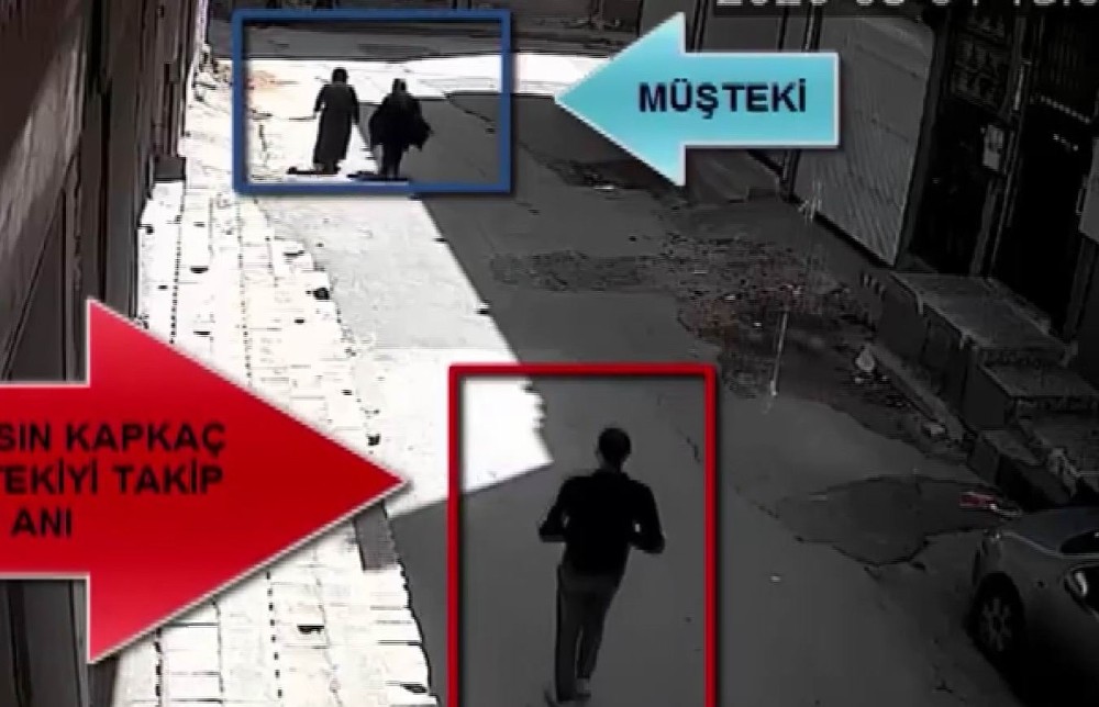 Kapkaççılar önce kameraya sonra polise yakalandı 