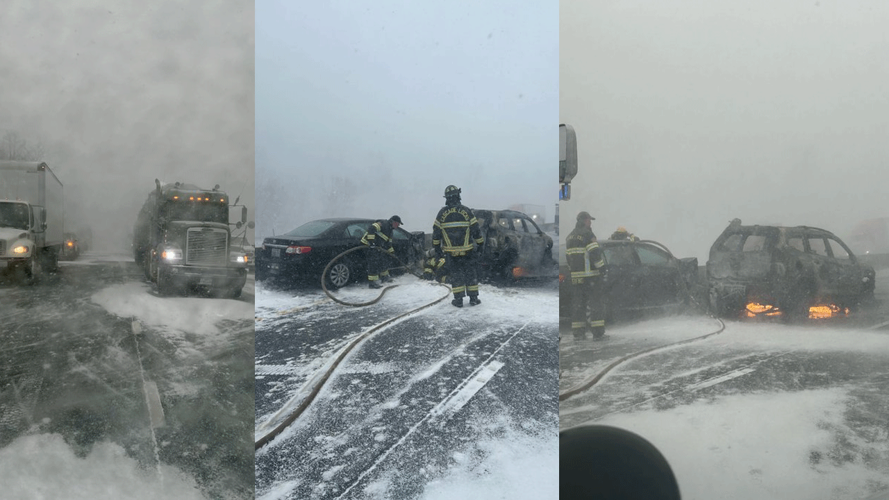 Kar fırtınası ABD'yi vurdu! Araçlar birbirine girdi
