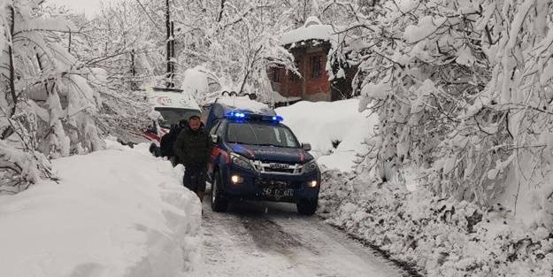 Kar nedeniyle mahsur kaldı! 5 saatte ulaşıldı
