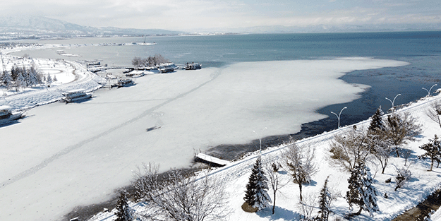 Beyşehir Gölü kıyılarında doyumsuz manzara