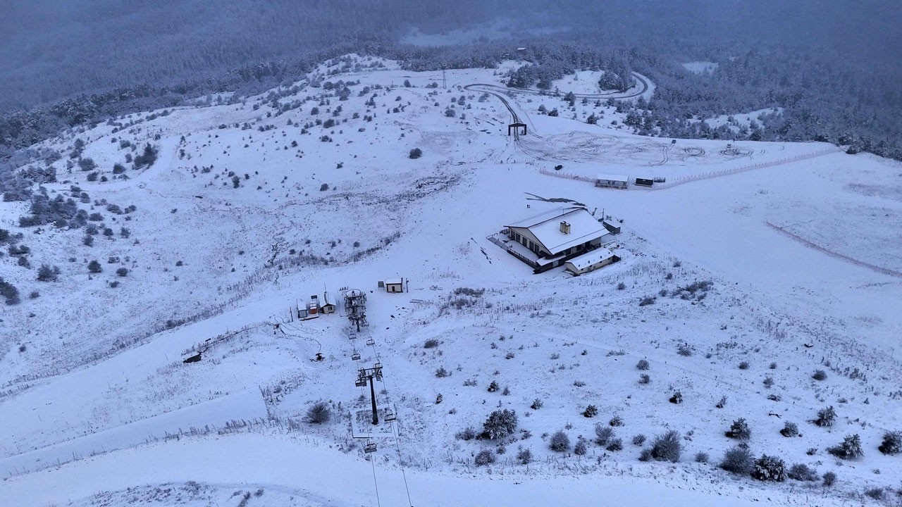 Kar, yağmur ve gökkuşağı aynı anda! Karabük’te doğa şöleni