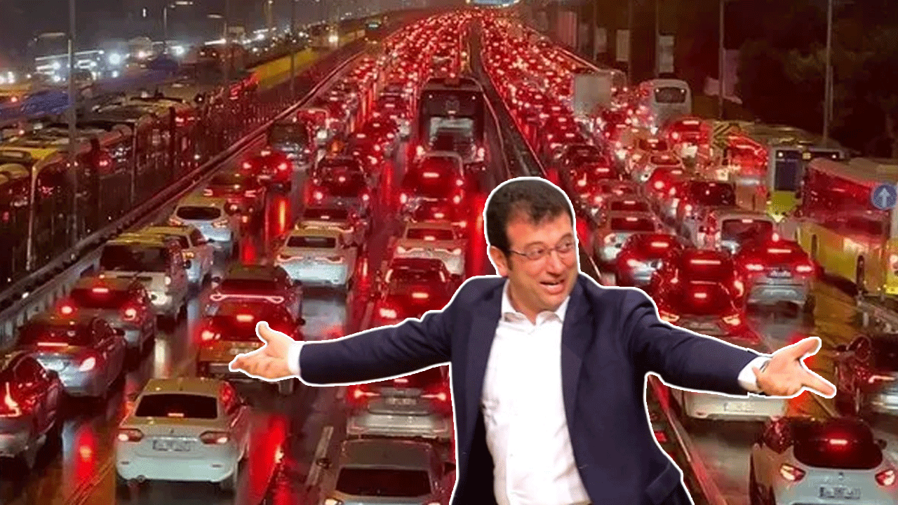 Kar yok yağmur yok ama Ekrem var! İstanbul'da trafik kilitlendi