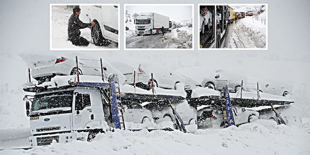 Kar, yolları kesti