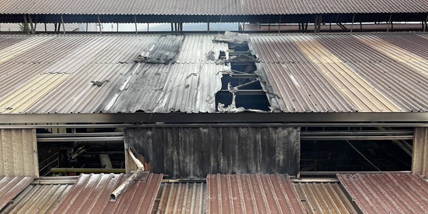 Karabük'te demir çelik haddehanesinde yangın