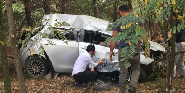Karabük'te feci kaza! Karşı şeride geçip takla attı