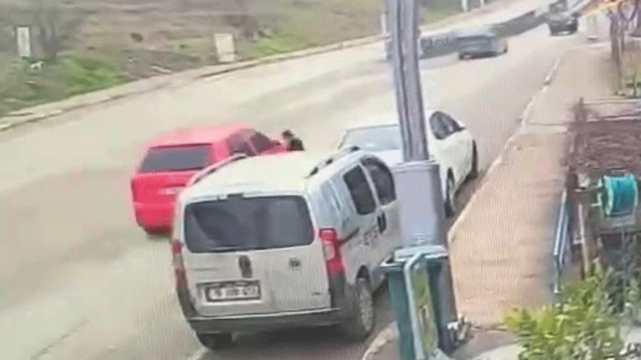 Yürekleri ağza getiren anlar kamerada