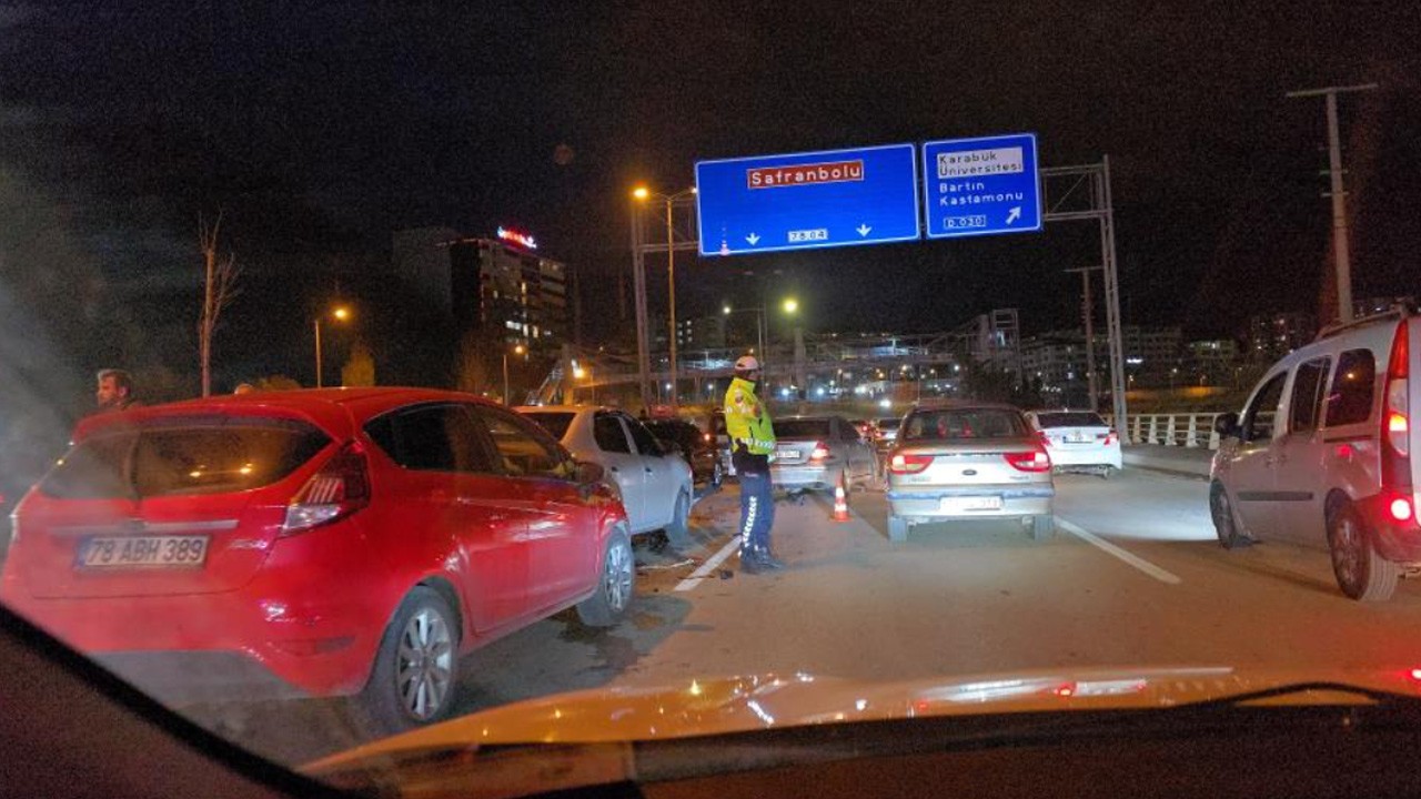Karabük'te zincirleme kaza: 3 yaralı