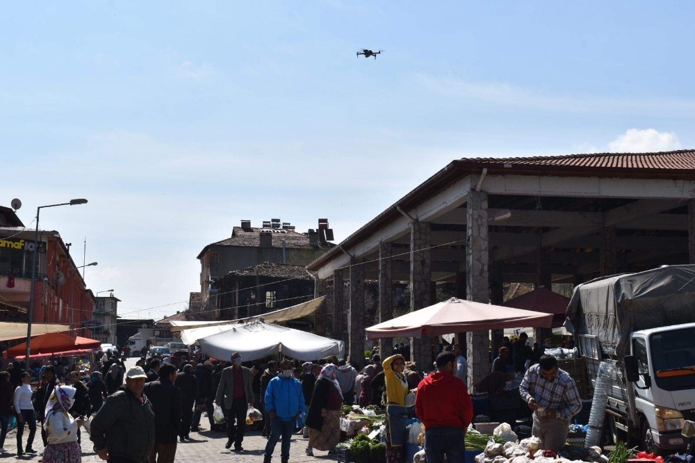 Karacasu’da drone destekli ateş ölçümü yapıldı 