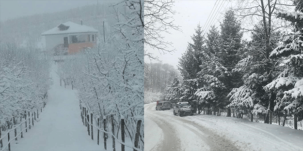 Karadeniz köyleri bembeyaz