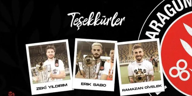Karagümrük'te 3 futbolcuyla yollar ayrıldı