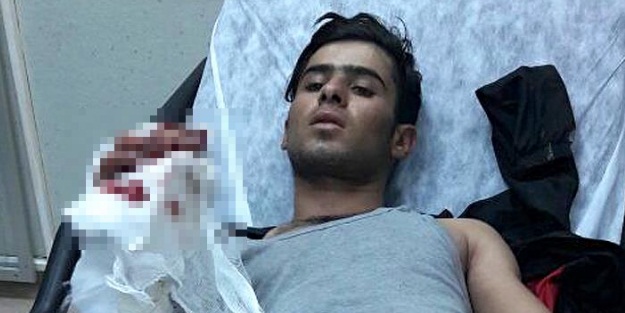 Karakola atmaya çalıştı, elinde patladı